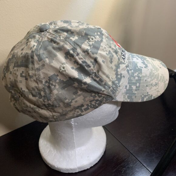 Army ROTC Camo Adjustable Baseball Hat Strapback OSFM - Picture 5 of 8